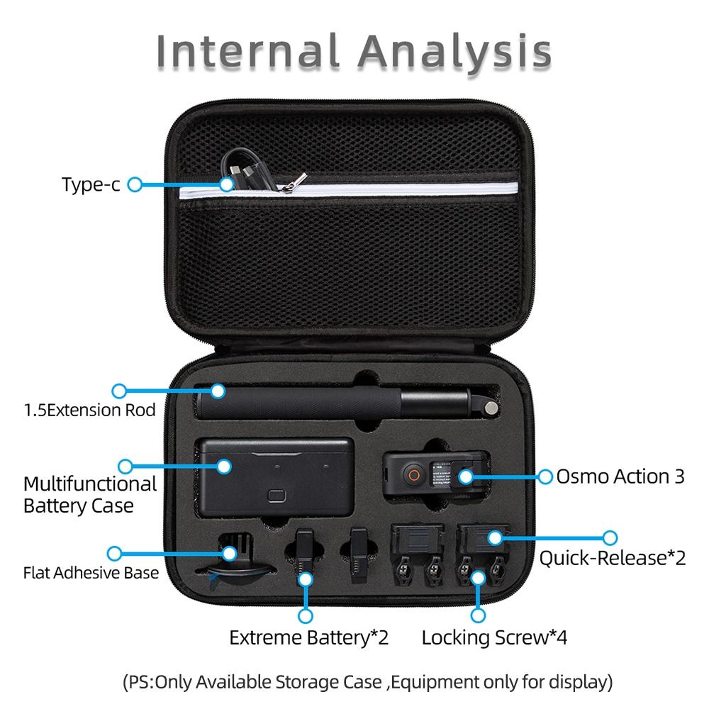 Dji Action Carrying Case - 21.5 X 29.5 X 10Cm - Storage Bag-1915196676025487365