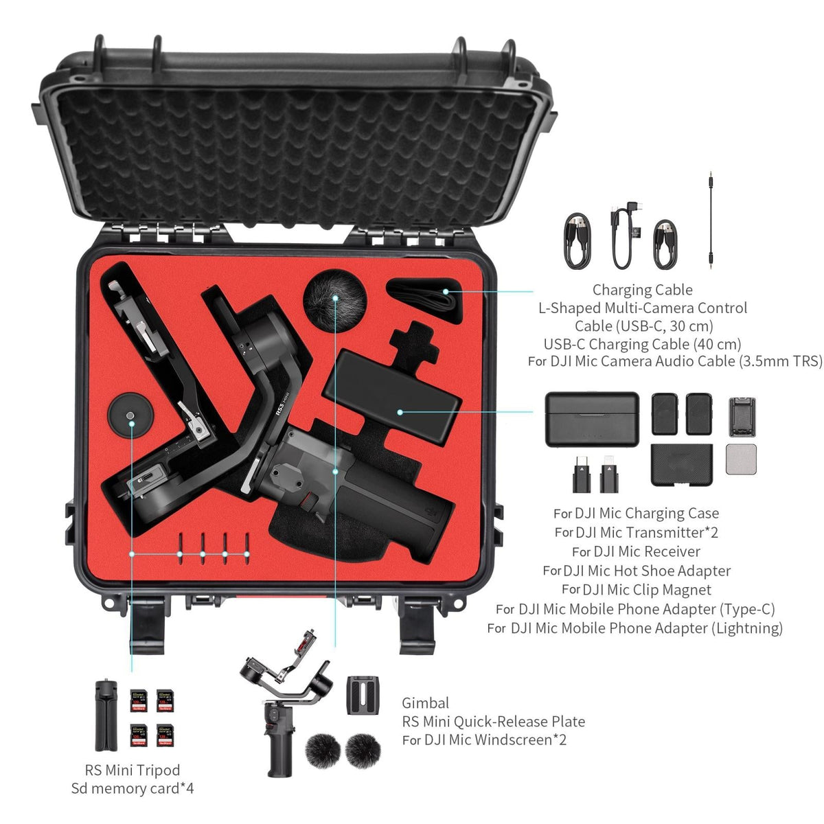 Waterproof Shockproof Portable Storage Box - Abs Material-1915196743537004549