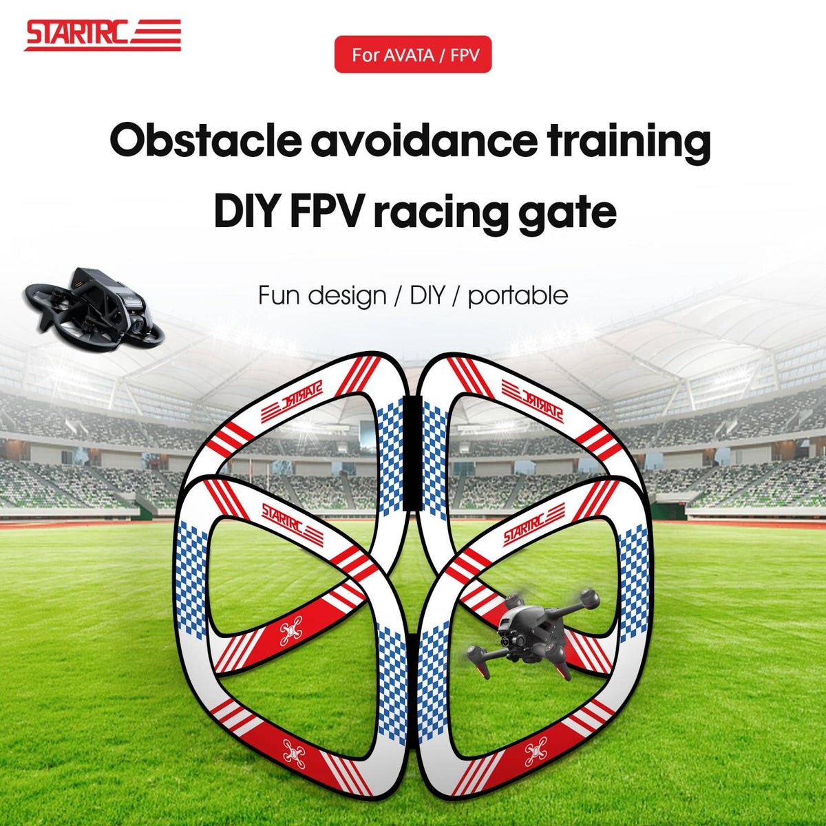 5-In-1 Drone Obstacle Course With Gate And Gantry-1915197095380389889