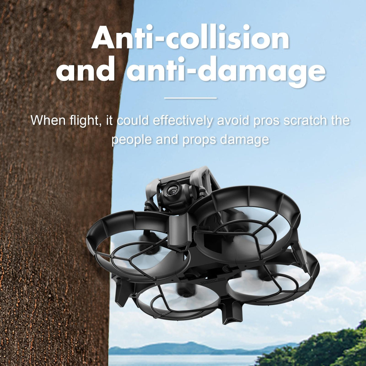 Anti-Collision Drone Propeller Guard - Protective Ring 17.8 X 17.8 X 4Cm-1964932171441508355