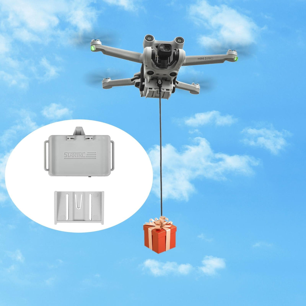 Parabolic Air Dropper For Dji Mini 3 / 3 Pro - Thrower Bracket-1915196554772353032