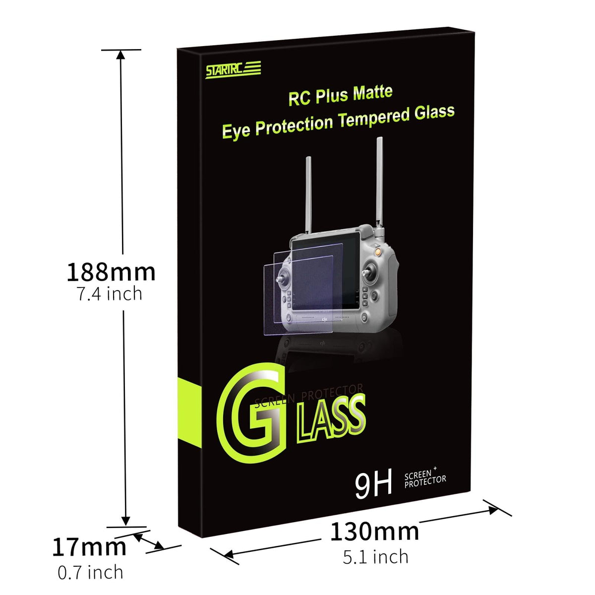 2-Pack Tempered Glass Film For Dji Rc Plus - Screen Eye Protection-1915197287404015624