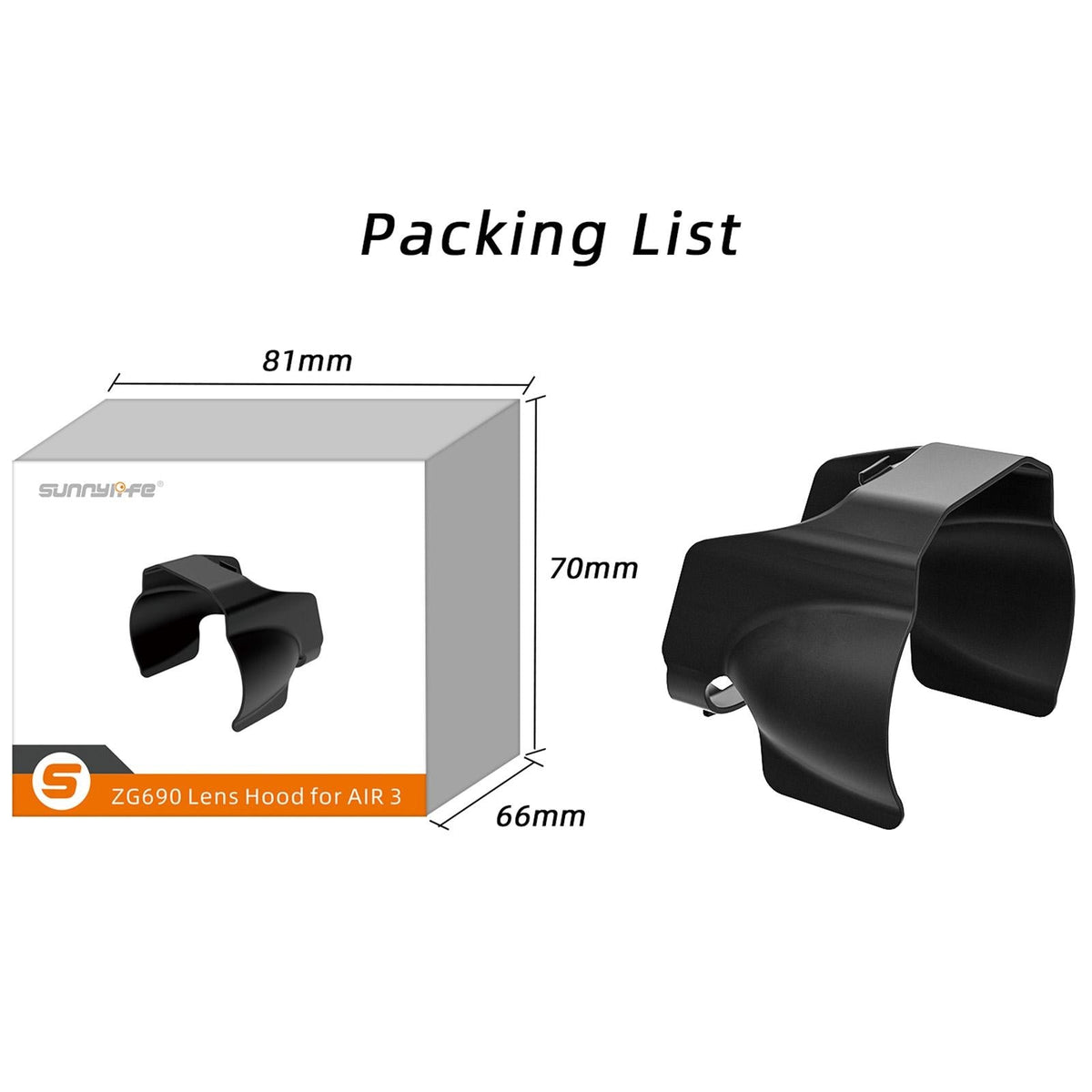 Anti-Glare Camera Lens Hood For Zg690-1915196798910205960