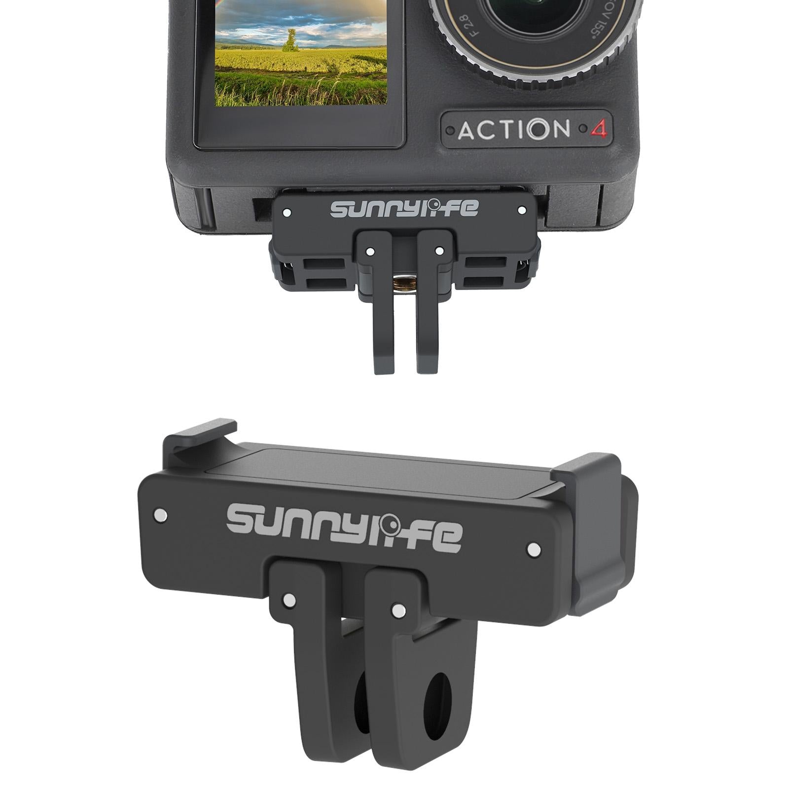 Magnetic Adapter Mount For Dji Action Cameras - Compatible With Action 2 3 And 4-1915196709542170633