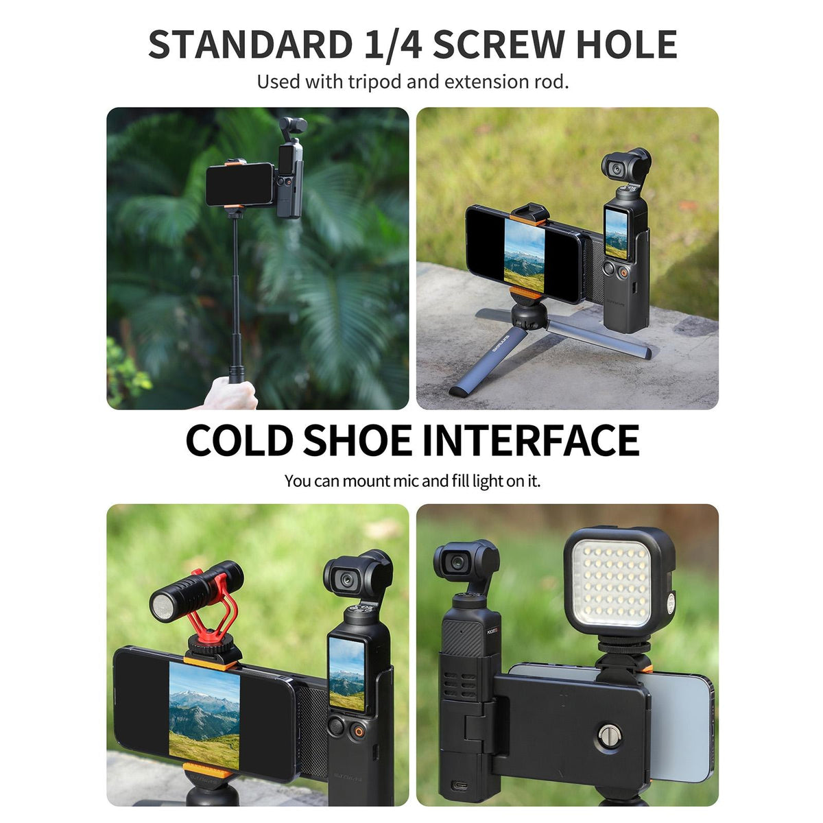 Portable Phone Clamp Holder With Storage Case For Dji Pocket 3-1915196668890976262