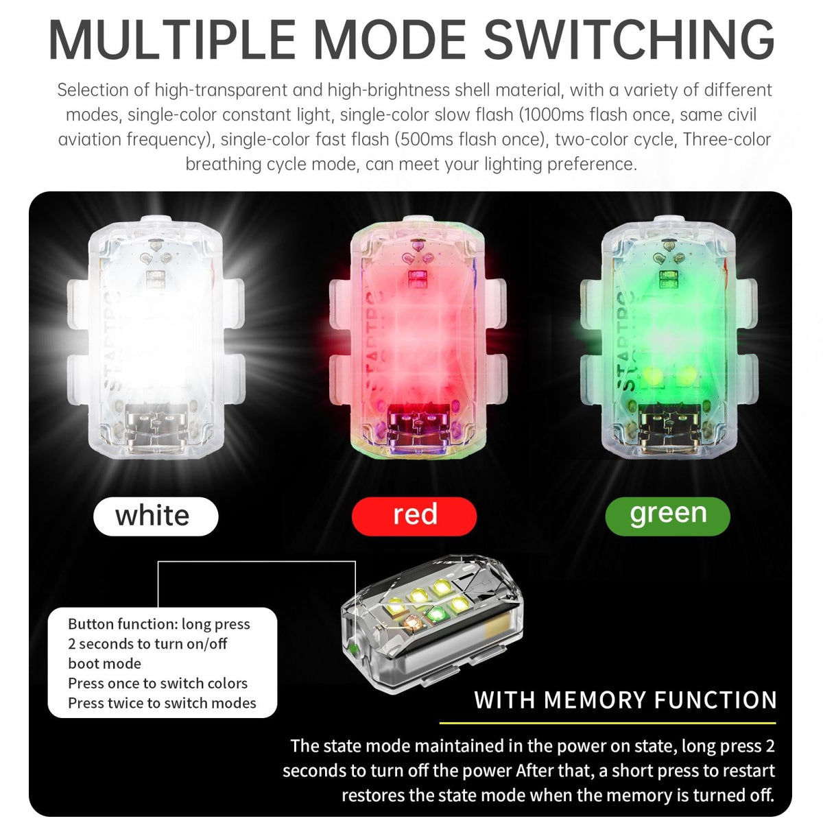 Night Alarm Led Drone Strobe Light-1915198250512683010