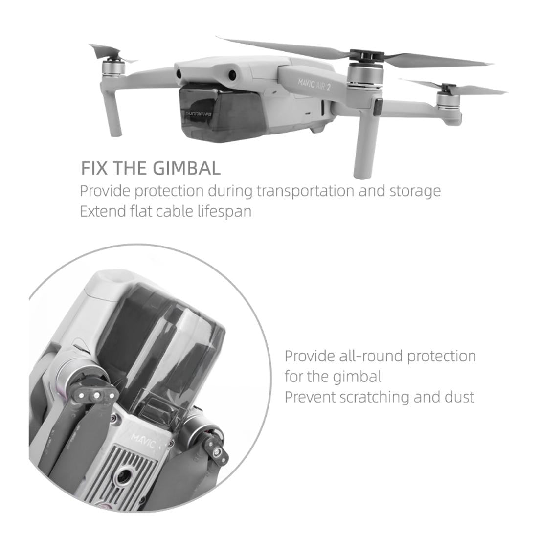 Protective Cover Hood For Dji Mavic Air 2 Camera-1915196545033179142