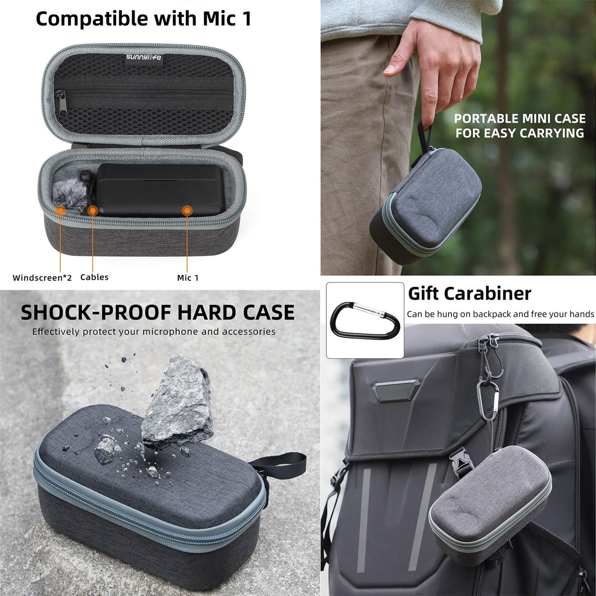 Mini Carrying Case For Dji Mic 2 Wireless Microphone - Storage Bag-1915196558161350658