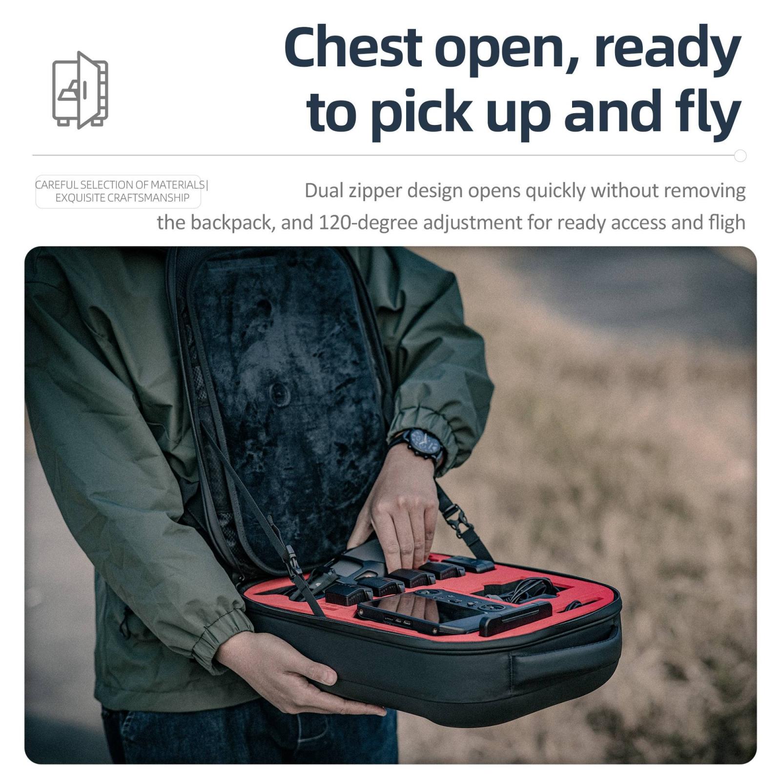 Waterproof Hard Shell Shoulder Bag Backpack For Dji Mavic 3 Pro / Classic No Code-1915196485692166149