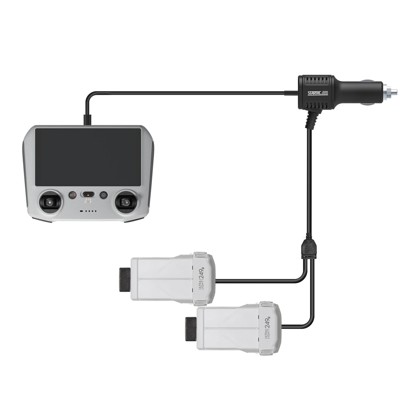 2-In-1 Car Charger For Dji Mavic Mini / 3 Pro With Battery And Remote Control-1964932173534466056