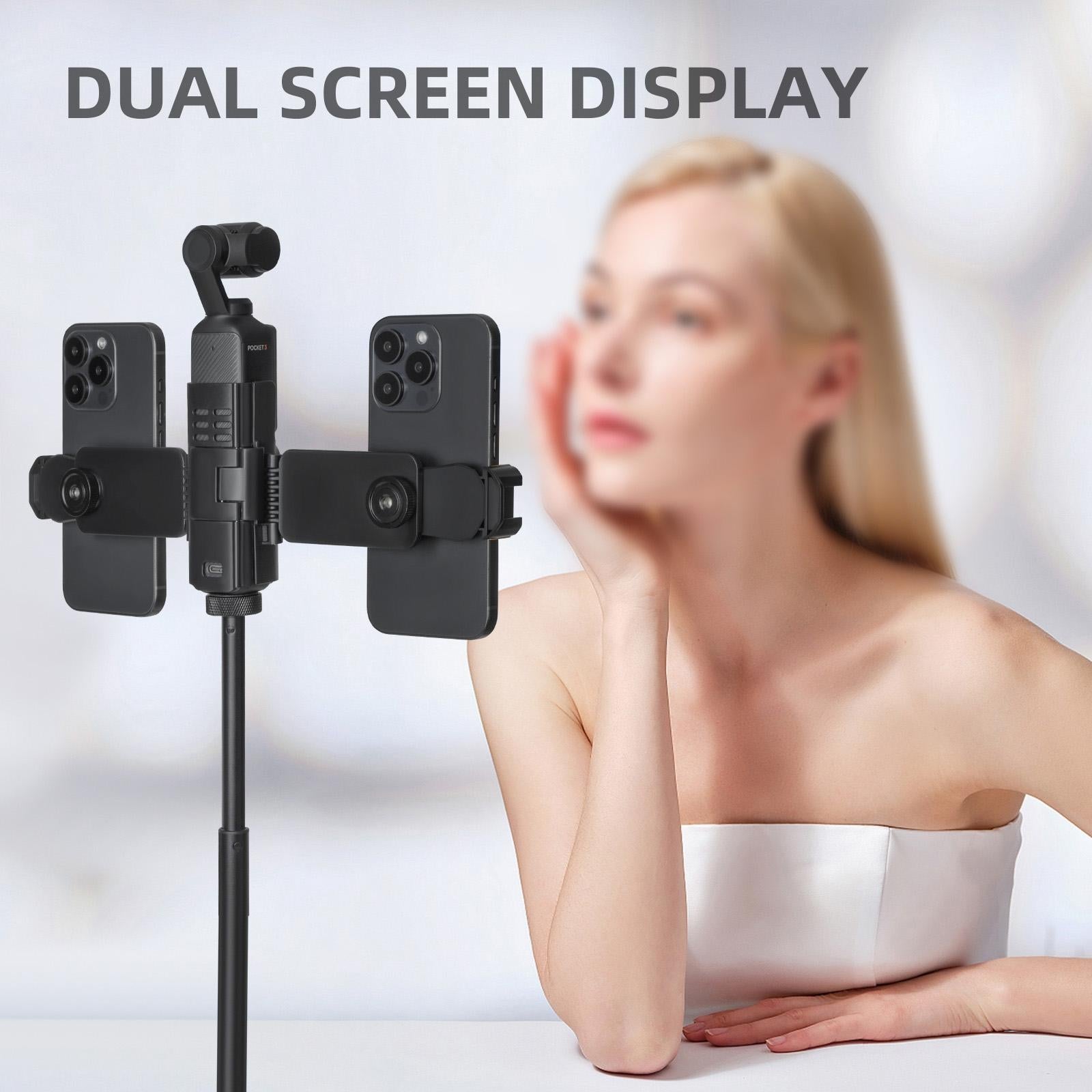 Universal Dual Phone Clamp For Dji Pocket 3-1915196762348457993