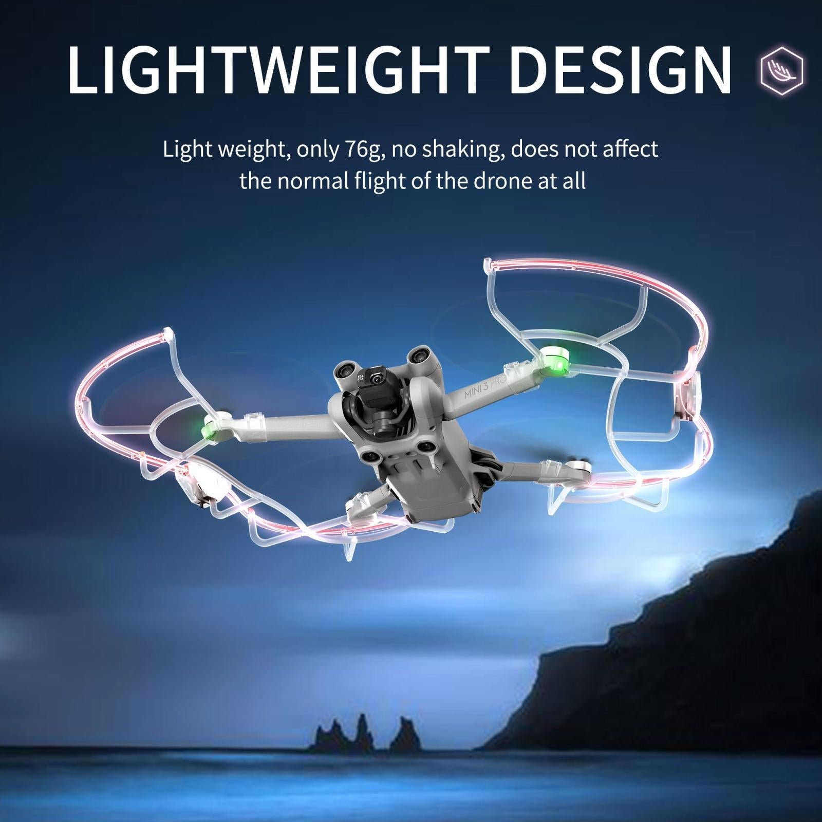 Anti-Collision Led Propeller Guards For Drones-1915196601681448965