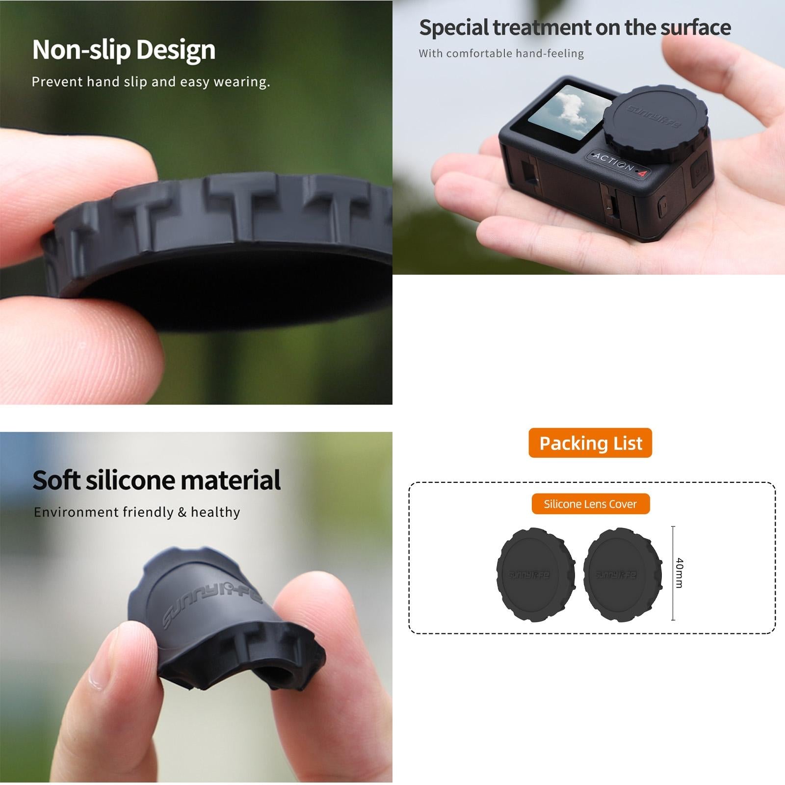 2-Pack Camera Lens Cap For Dji Action 3 / 4 - Scratch Resistant-1915196703359766533