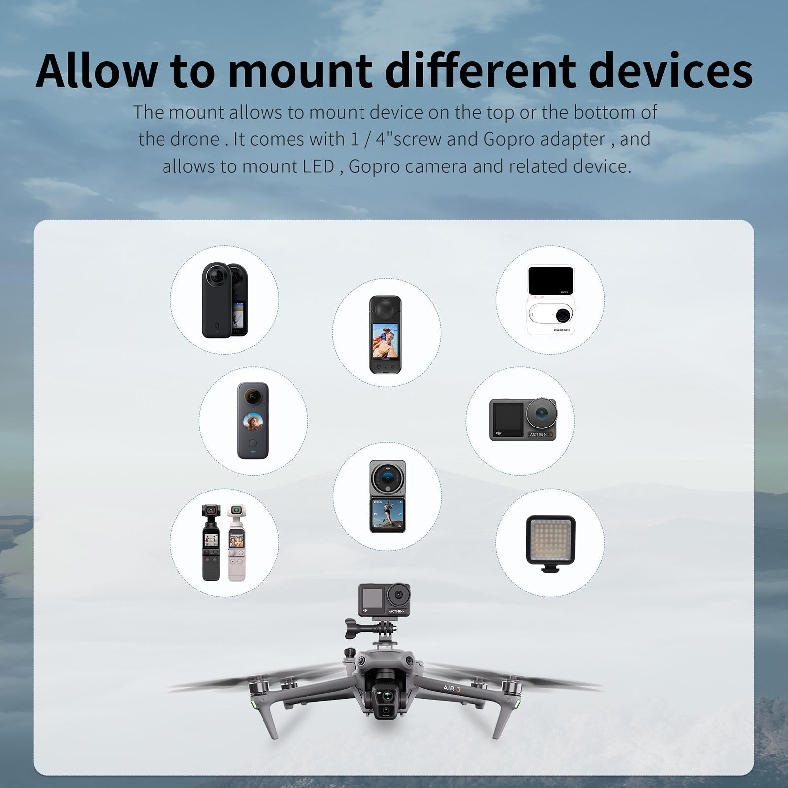 Night Navigation Light Speaker Mount For Dji Air 3 Expansion-1915196549143597061