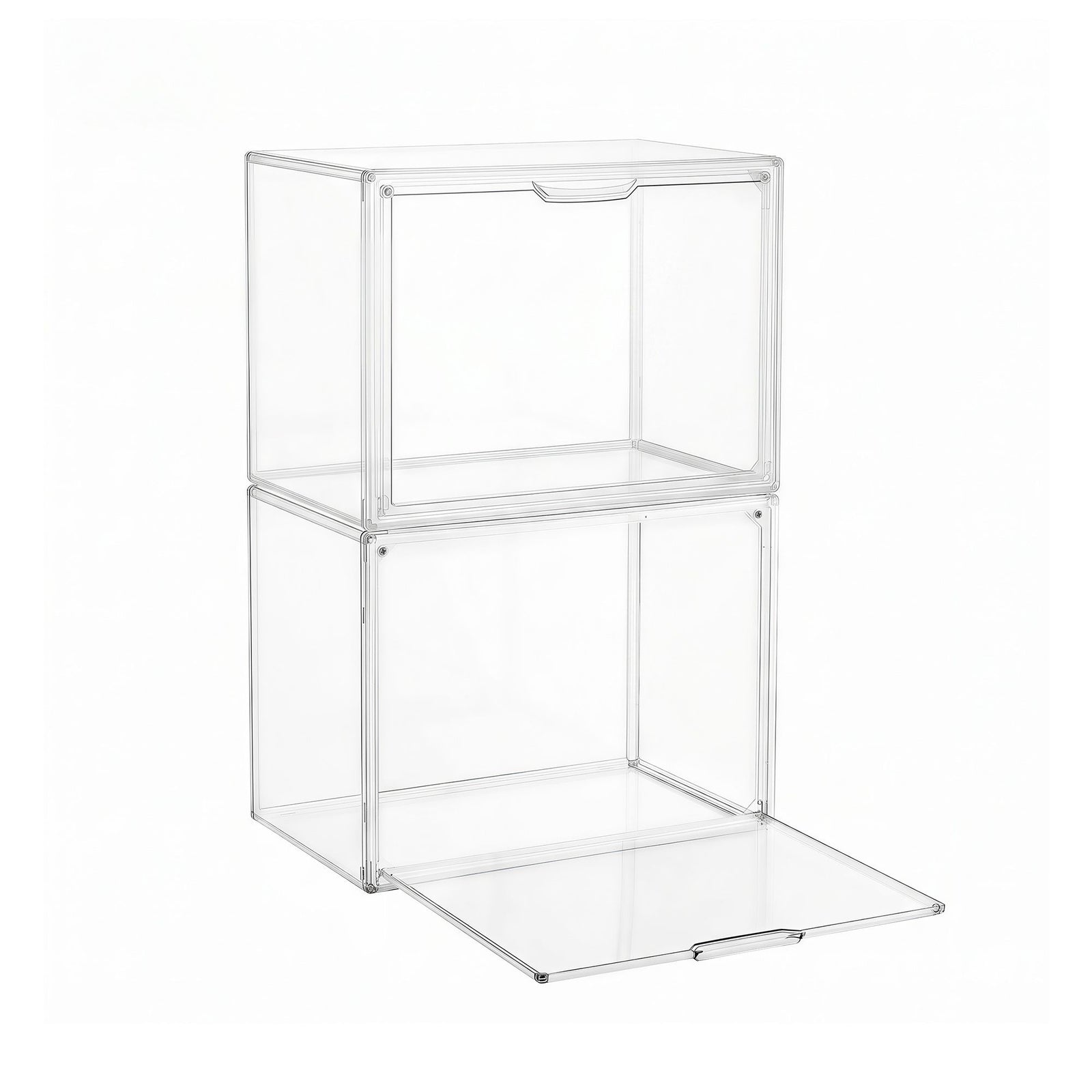 Artiss Clear Acrylic Display Case Box 2 Pack For Toys 54cm