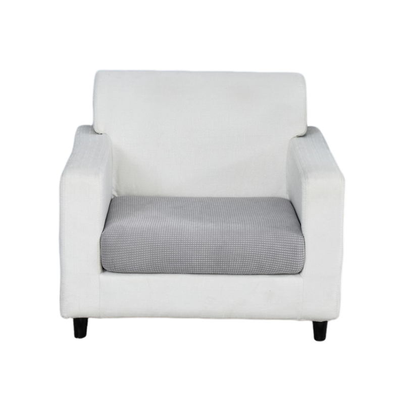 Anyhouz Sofa Cover Gray Polyester Thick Stretchable Cushion For Living Room 1Pc Normal Size145-185cm