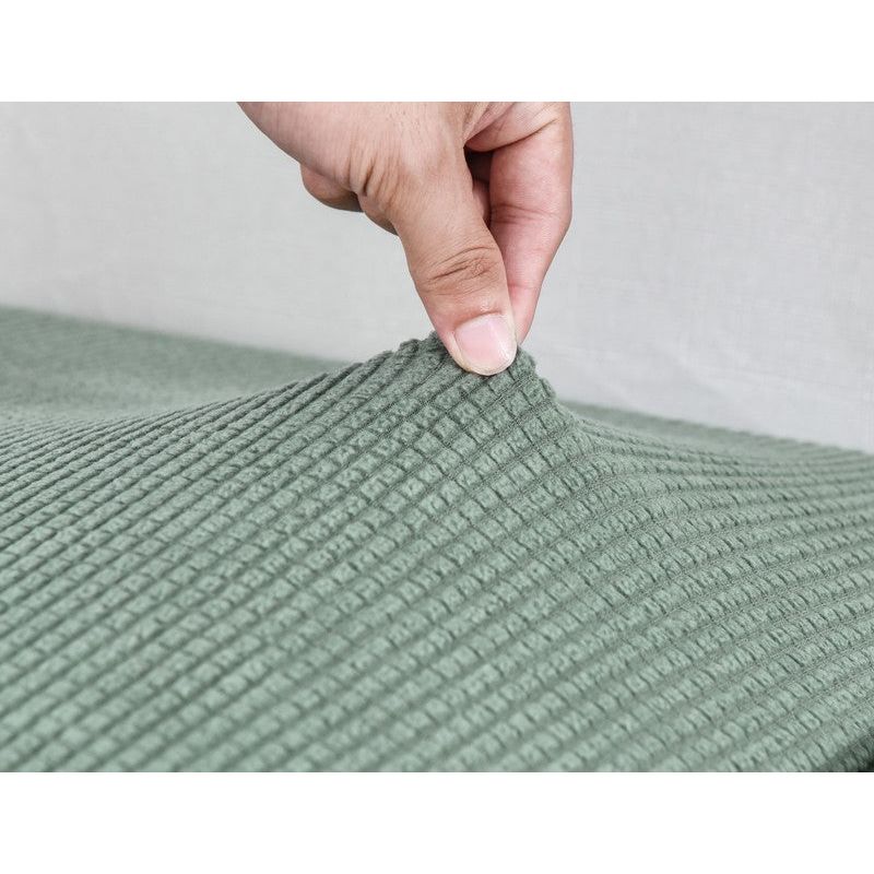 Anyhouz Sofa Cover Cypress Green Polyester Thick Stretchable Cushion For Living Room 1Pc Back Cushion