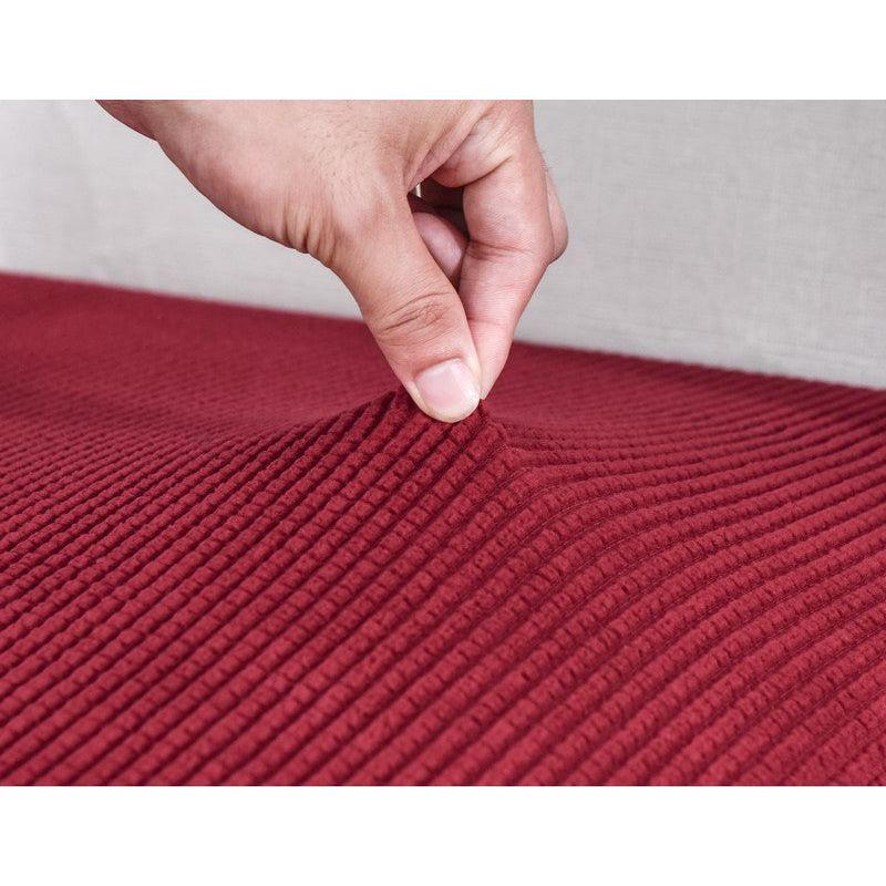 Anyhouz Sofa Cover Wine Red Polyester Thick Stretchable Cushion For Living Room 1Pc Back Cushion