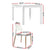 1 Artiss Dining Table and 4 Chairs Set White Wood
