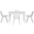 1 Artiss Dining Table and 4 Chairs Set Rectangle White