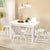 1 Artiss Dining Table and 4 Chairs Set Rectangle White
