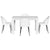 1 Artiss Dining Table and 4 Chairs Set White Sherpa