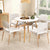 1 Artiss Dining Table and 4 Chairs Set Round White