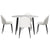 1 Artiss Dining Table and 4 Chairs Set Marble White