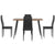 1 Artiss Dining Table and 4 Chairs Set Rectangle Metal