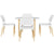 1 Artiss Dining Table and 4 Chairs Set White Wood