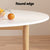 1 Artiss Dining Table and 4 Chairs Set White Grey