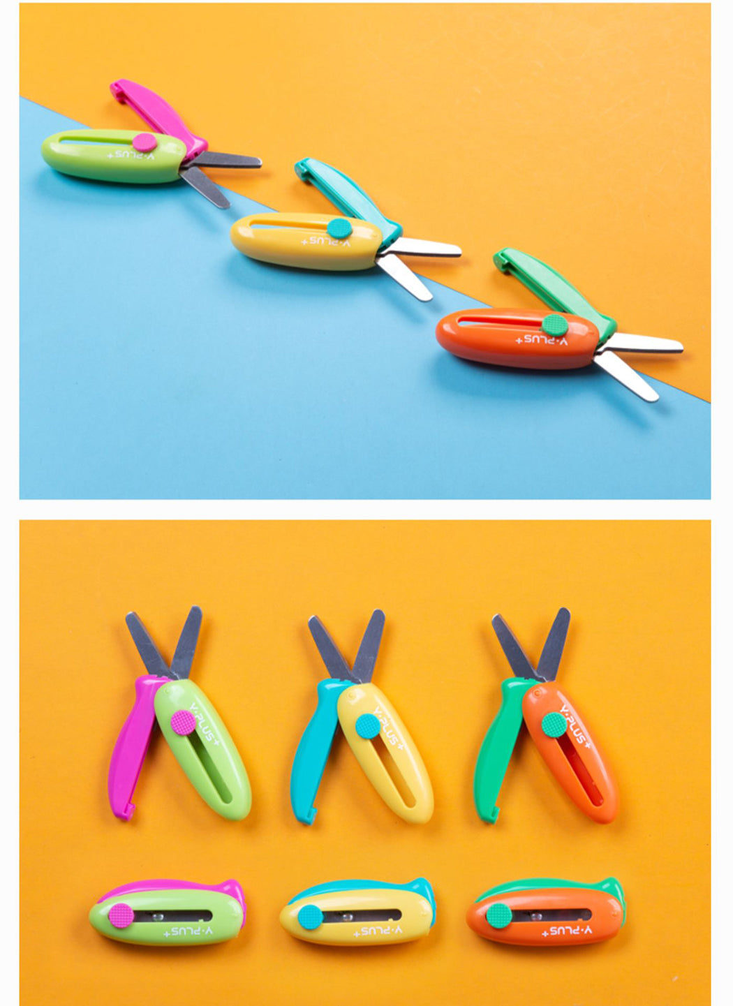 YPlus Cuckoo Spring-Action pocket Scissors-1973194200086351879