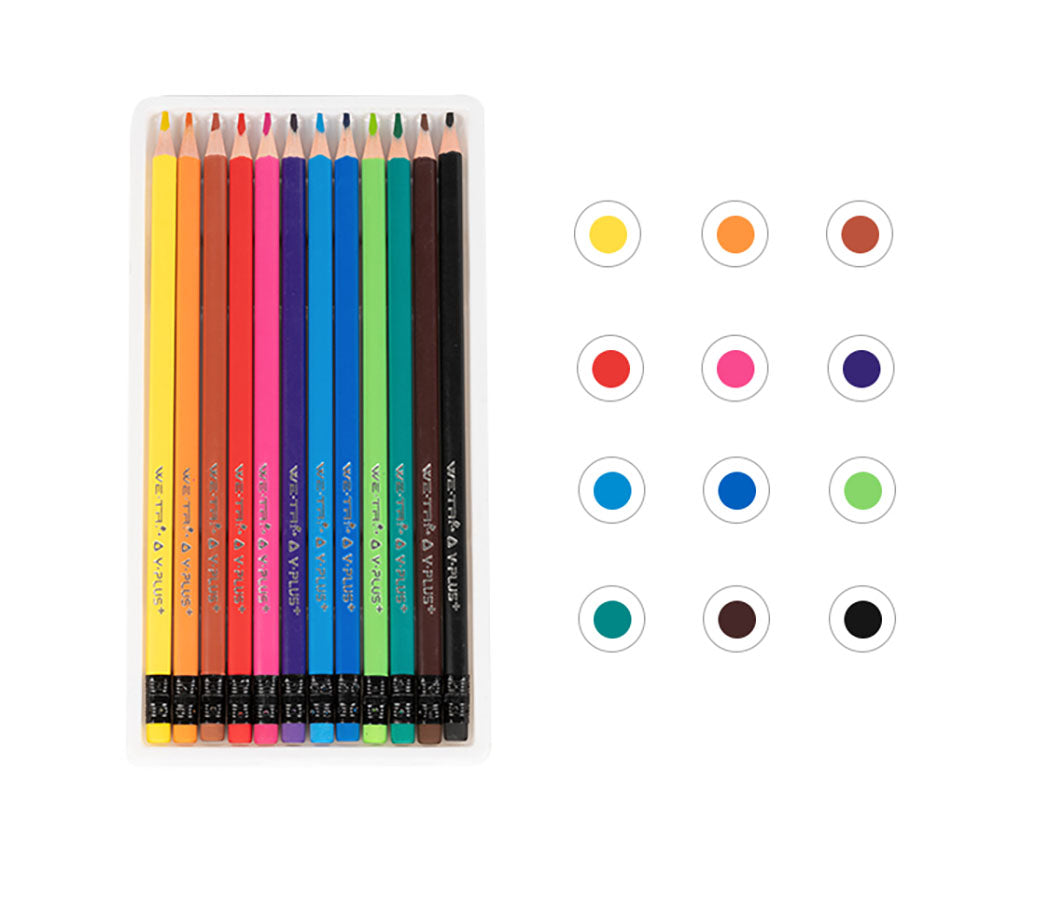 Yplus Erasable Color Pencil with Eraser-1973194200312844289