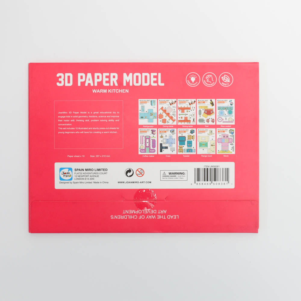 Joan Miro 3D Paper Model Warm Kitchen-1973194159108001793