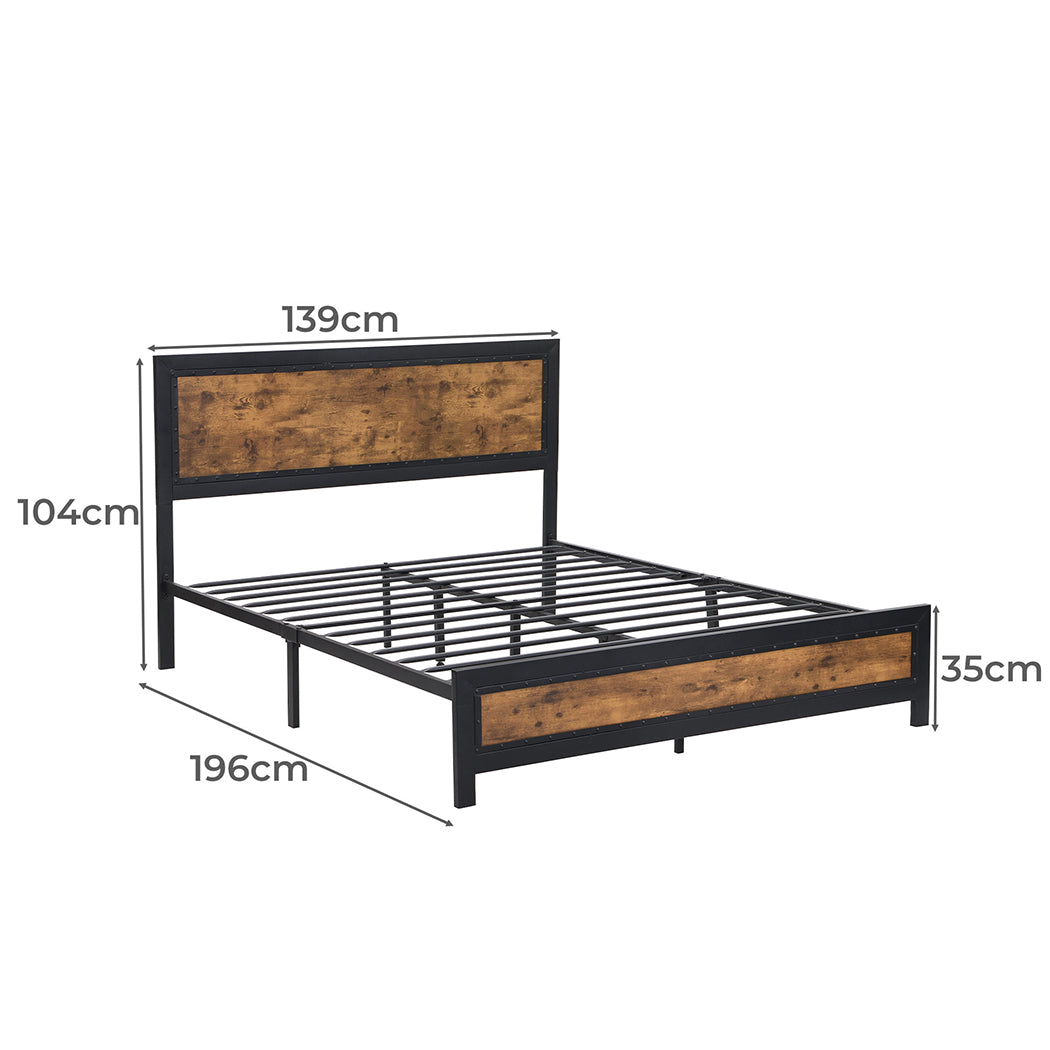 Levede Metal Bed Frame Mattress Base Double-1954802931664556033
