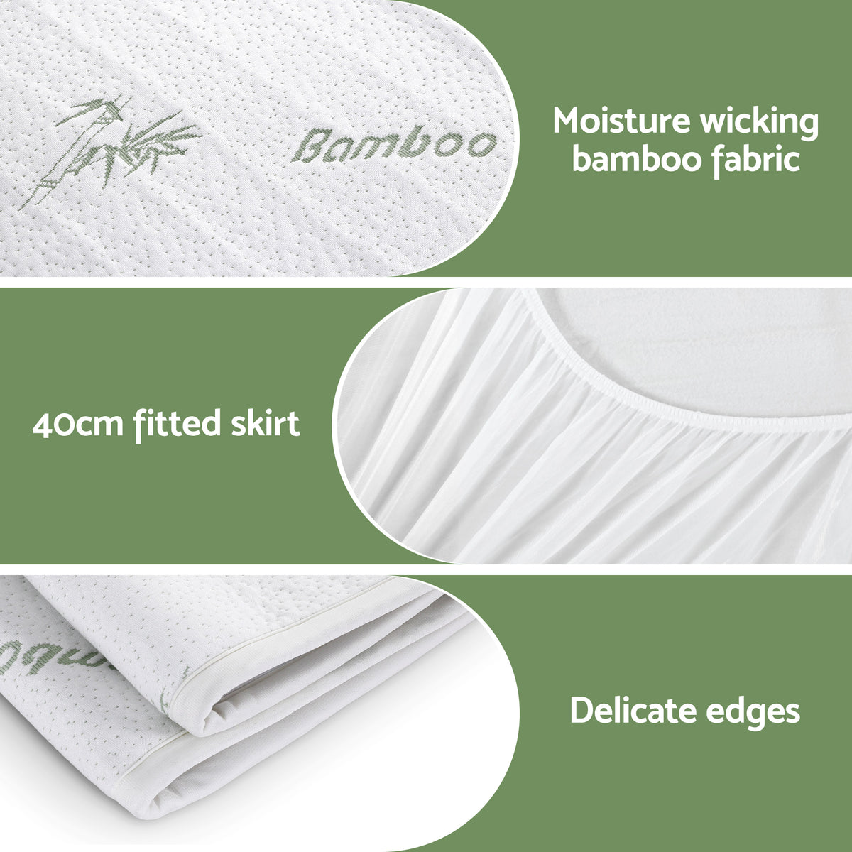 Giselle Electric Blanket Bamboo Fabric Double Fitted Heated Pad Underlay Washable Winter