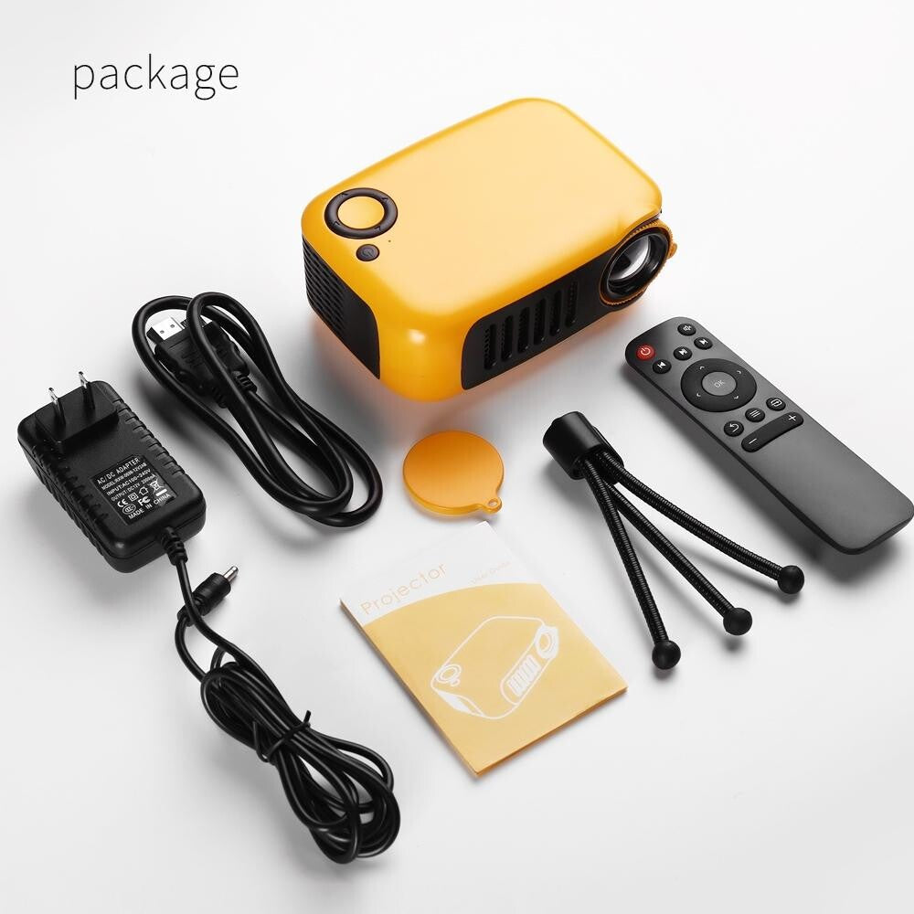 Mini Home Theater Hd Projector - 1000 Lumens 320X240P White-1915196914836574208