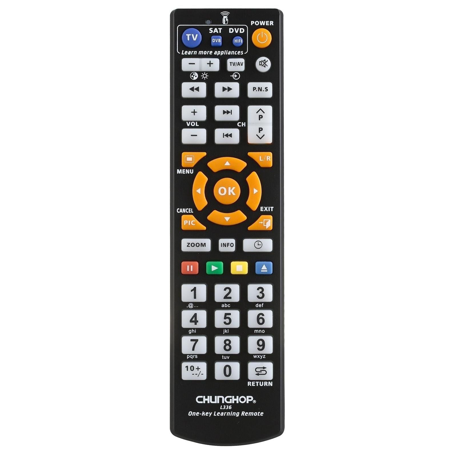 Universal Smart Learning Remote For Tv Cable Dvd - Chunghop L336-1915196881185673216