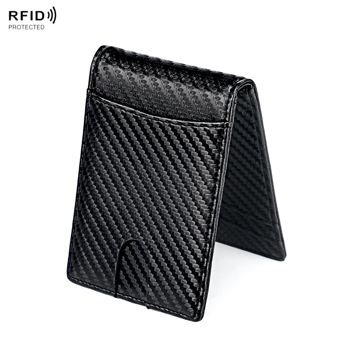 Rfid-Blocking Carbon Fiber Men Wallet - Sleek & Secure-1915196919416754183
