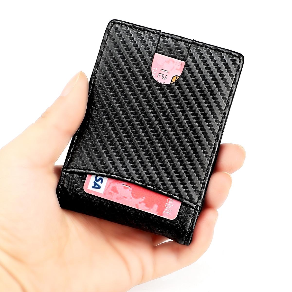Rfid-Blocking Carbon Fiber Men Wallet - Sleek & Secure-1915196919416754181