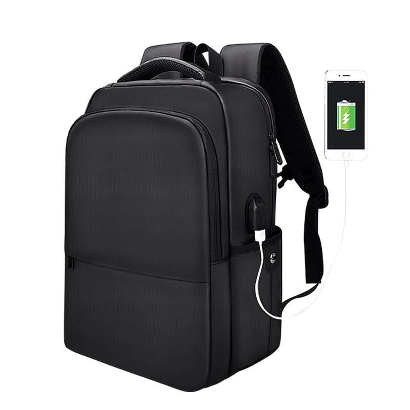 Universal Business Backpack With Usb Charging Port - Black 13-15 Inch-1915197120160337921