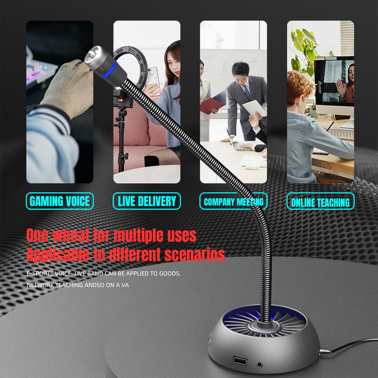 High-Quality Usb Noise-Cancelling Microphone - Black-1915196900131344385