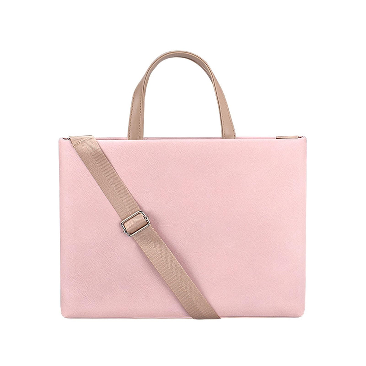 13.3 Inch Lightweight Laptop Bag With Detachable Strap - Pink-1915196894351593472