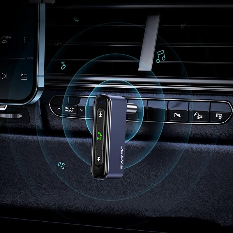 Mini Car Bluetooth 5.0 Audio Receiver - Grey 3.5Mm Plug-1915196866081984516