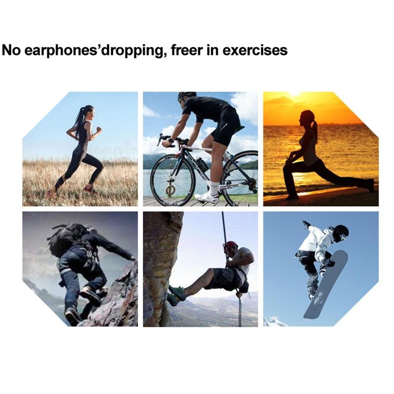 Imak Wireless Earphones With Anti-Lost Lanyard And Ear Hook - 1 Pair White-1915196855231320067