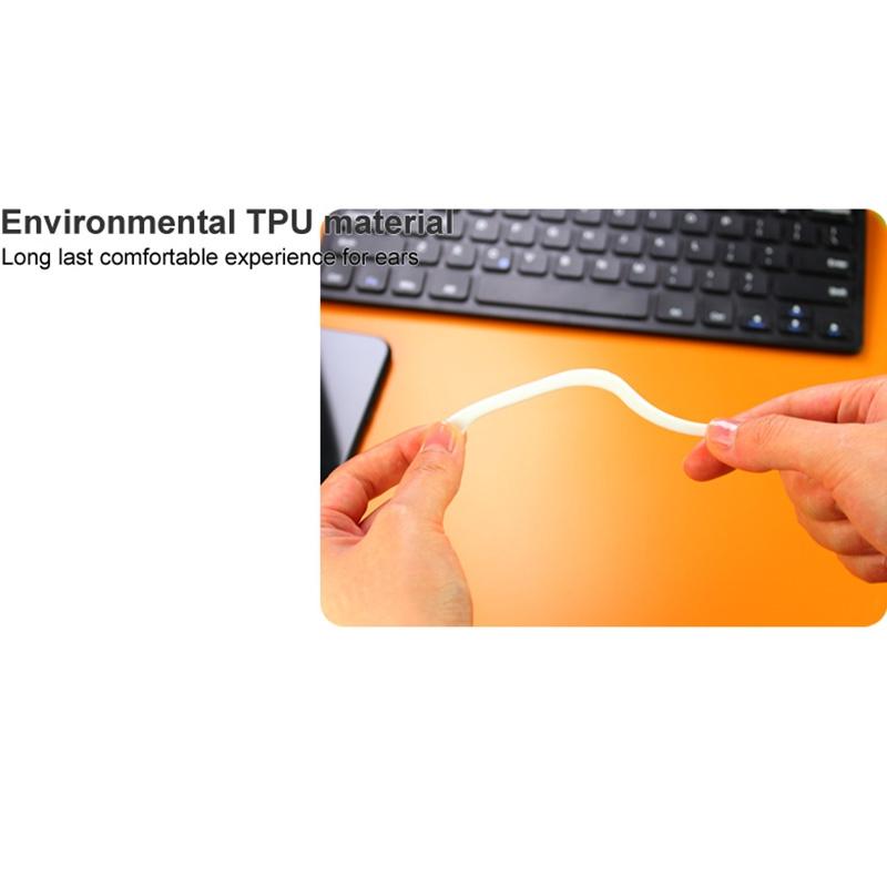 Imak Wireless Earphones With Anti-Lost Lanyard And Ear Hook - 1 Pair White-1915196855231320069