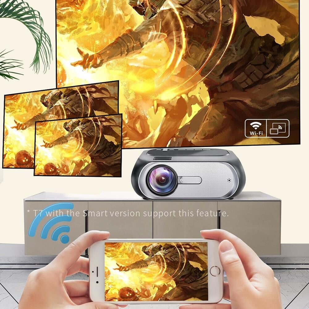 Portable Home Theater Projector - 200 Ansi Lumens - 1080P Hd - Basic Version-1915196977889546243