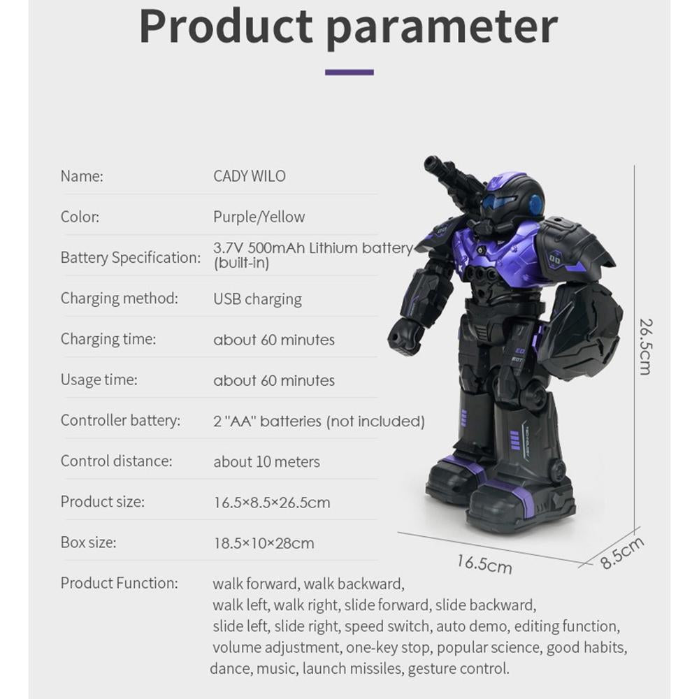 Intelligent Early Education Robot - Cady Wilo Black / Gold-1915196905021902854