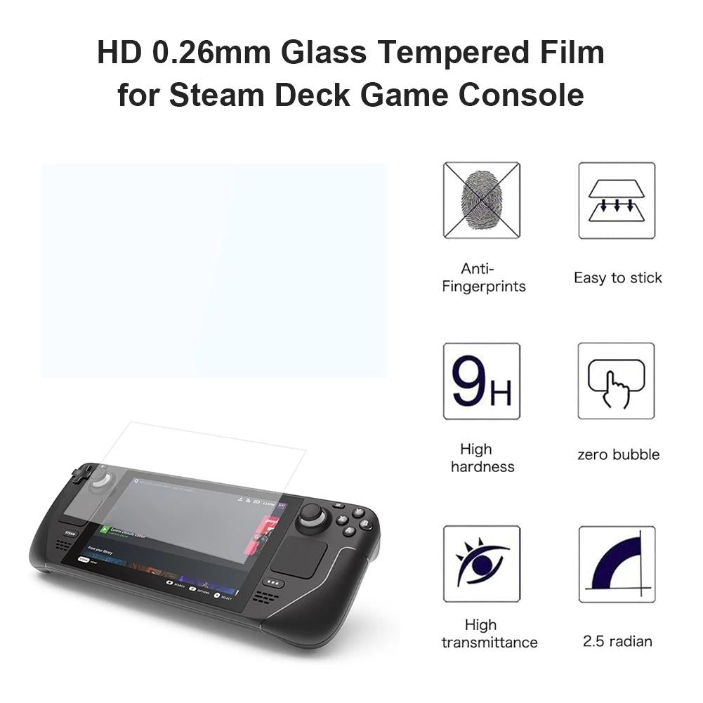 50-Pack Tempered Glass Film For Steam Deck Console - 0.26Mm 9H 2.5D-1915198322302390275