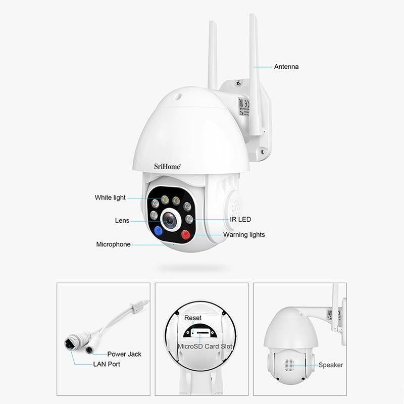Waterproof Dome Camera With Sound And Light Alarm - 3Mp-1915197792649875457